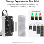 Хаб подставка Qwiizlab MC61 для Mac mini M4 M4 Pro NVMe SSD Thunderbolt 40Gbps